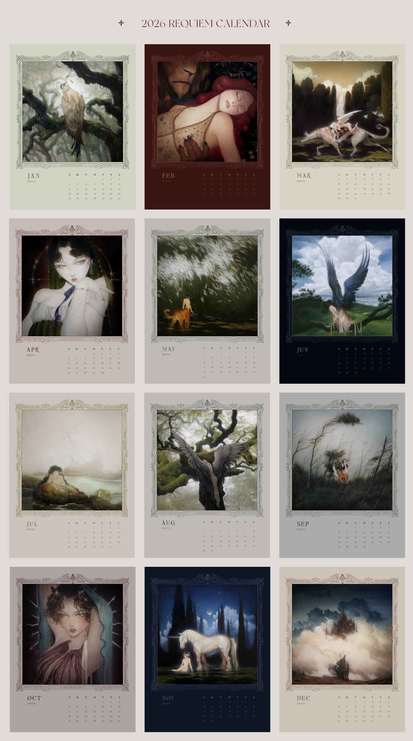 2026 Requiem Calendar Pre-Order