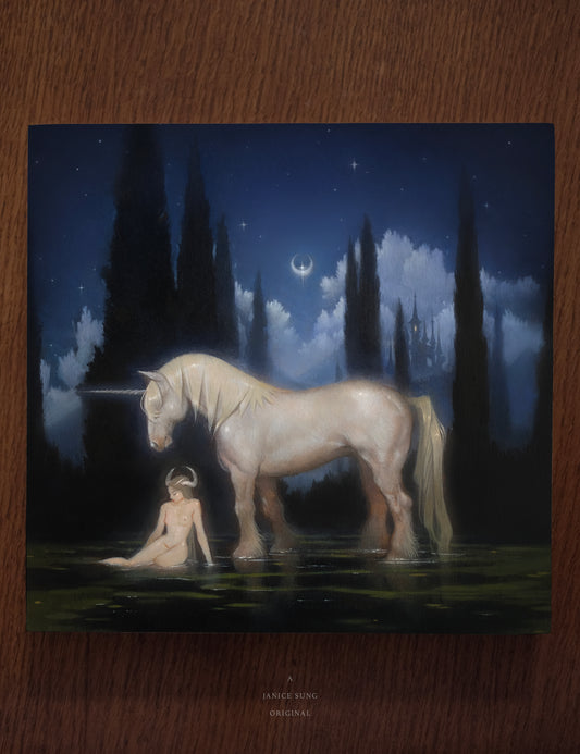 The Unicorn's Vigil  • Original Oil Painting