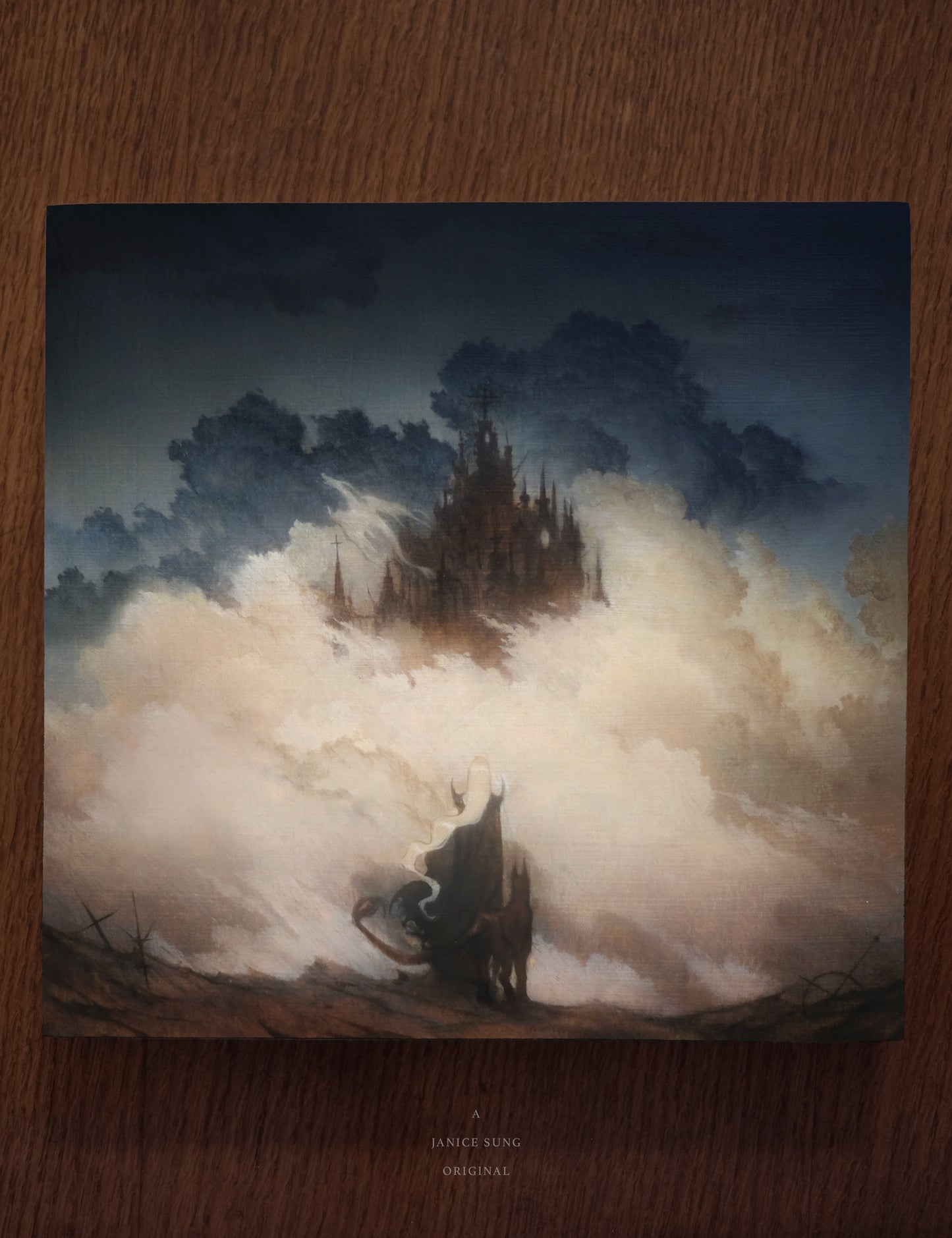 Castle Above the Veil • Original Oil Painting